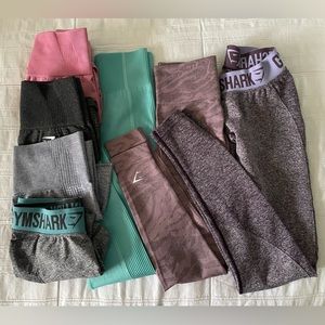 Gymshark Bundle: 4 shorts, 3 leggings